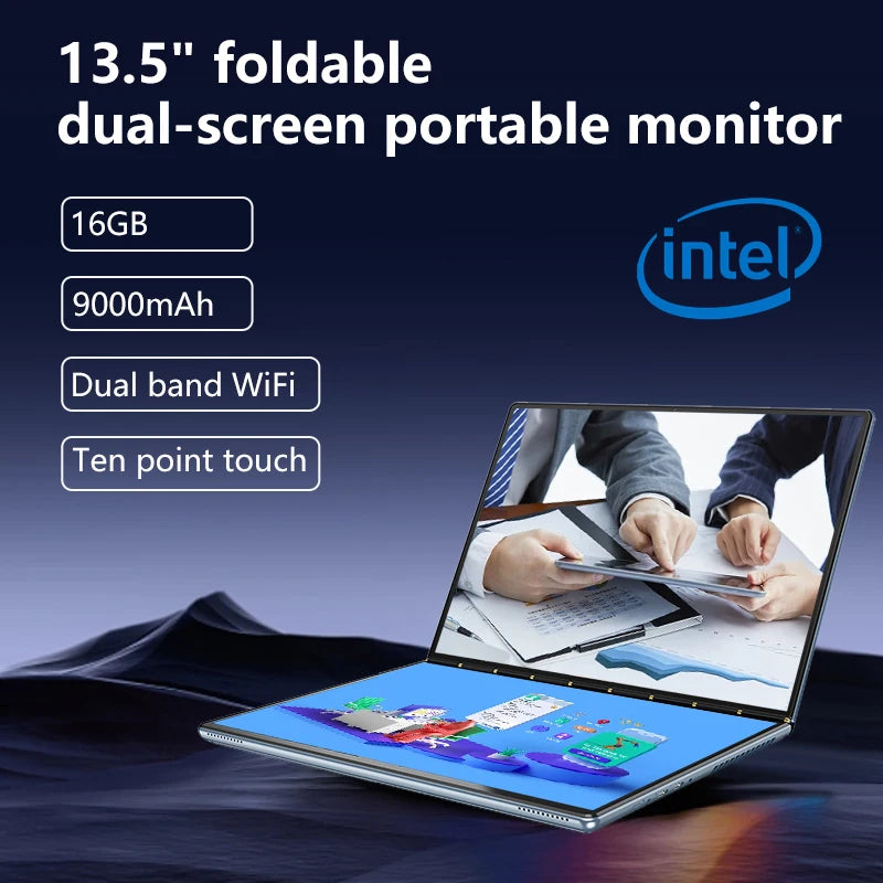 Touch Screen Laptop 2256*1504 Pixels IPS Win 10 Win 11 Slim Portable 13.5+13.5 Inch Dual Screen Laptop Computer For Business