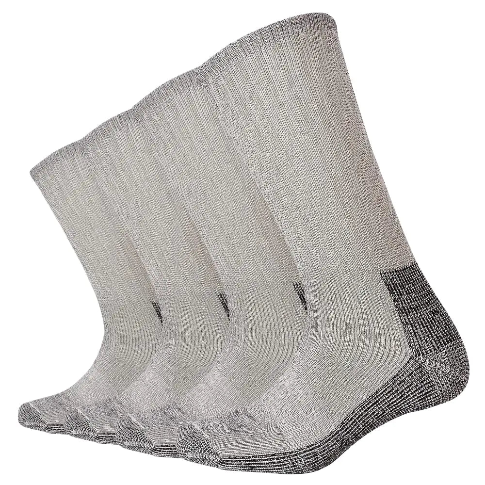 EnerWear 4P Pack Mens Merino Wool Crew Socks(US 10-13 Mix Color)