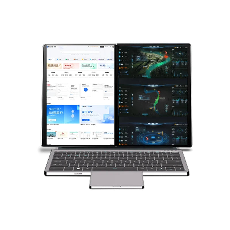 Custom 10.95 Inch Dual Touch Screen Win10/11 Business Gaming PC Laptop 32GB+2TB 6 Cores Intel I3 English Keyboard