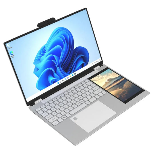 2025 New Laptop 15.6Inch + 7Inch Touch Laptop 16Gb Ram 128Gb 256Gb 512Gb 1Tb Ssd Rgb Backlit Keyboard Dual Screen Cheap Computer