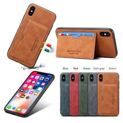 Phone Case, Leather Wallet Case with Card Slots