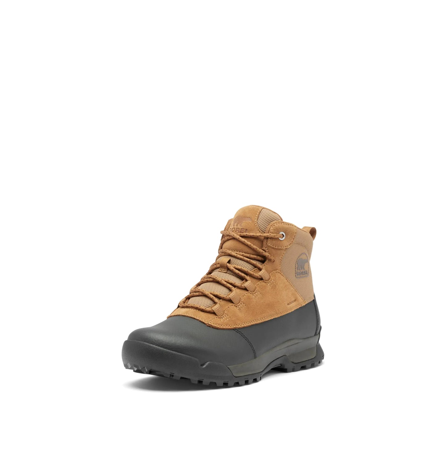 SOREL Mens Buxton Lite Lace Plus Waterproof Boot - Elk Black - 8