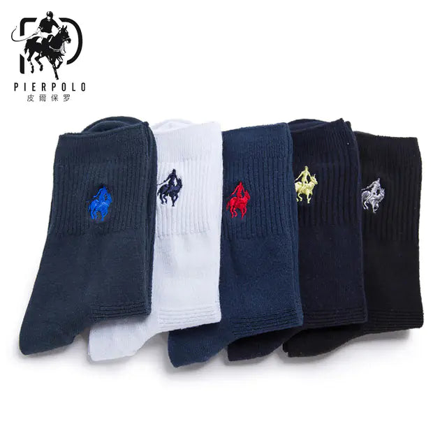 High-Quality Men's Casual Cotton Socks - 5 Pairs
