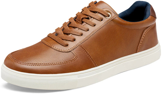 Jousen Mens Casual Dress Sneakers Mens Casual Shoes Business Casual Shoes for Men(AMY5114A Brown 13)
