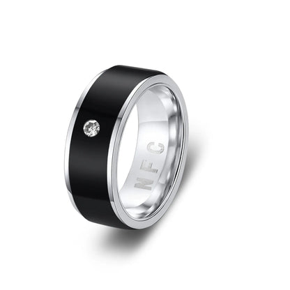 Titanium Steel Smart Ring with Phone Tag Feature