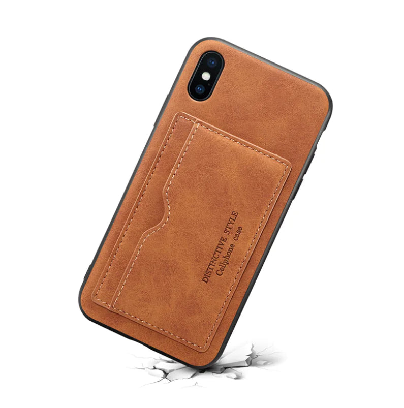Phone Case, Leather Wallet Case with Card Slots