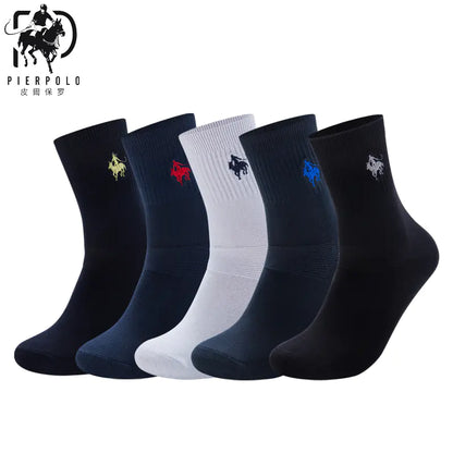 High-Quality Men's Casual Cotton Socks - 5 Pairs