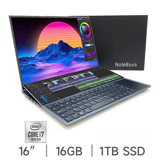 New Arrivals Dual Screen Laptop Core I7 10th Generation Touch Screen Gaming Laptop PC Portable Notebook Computer