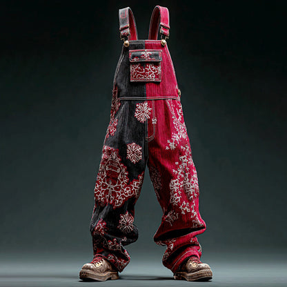 Versatile Straight Leg Denim Overalls