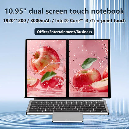 Custom 10.95 Inch Dual Touch Screen Win10/11 Business Gaming PC Laptop 32GB+2TB 6 Cores Intel I3 English Keyboard