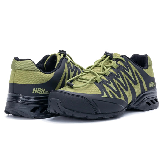 Mens Road Running Shoes| Outdoor SNAXE 1.0|Coross Trainer Shoes|Waterproof Hiking Shoes|Jet-Holes Blackgreen