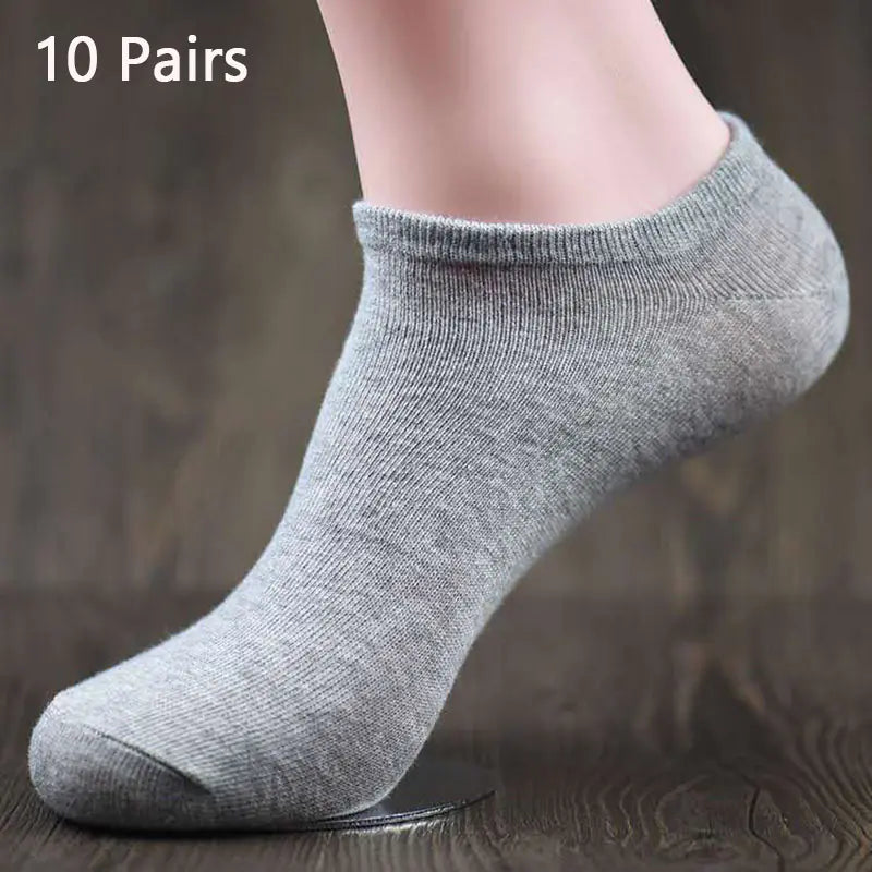 Men's Cotton Casual Low Cut Socks for All Seasons