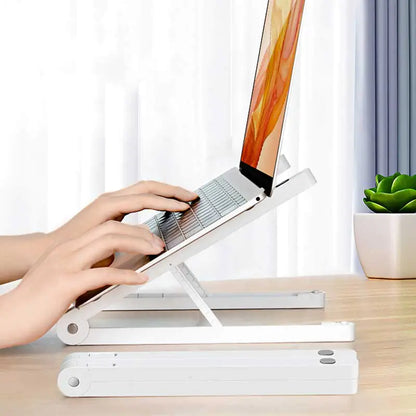 Laptop Stand with Adjustable Height and Cooling Feature