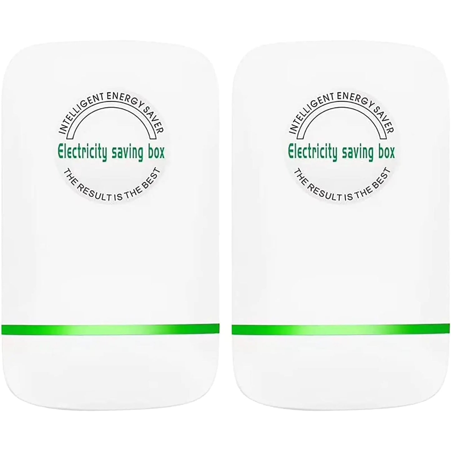 Electricity Saving Box Stop Watt Stopwatt Energy Saving Device Save Energy Saving Device Energy Saving Power Strip for Home Office US Plug 90v-250v 30kw Rated Green (2PCS White)