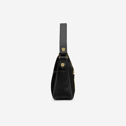 Handbag BYMANYC ® New York – Couture Vegan Vertical Band in Black & Gold Luxe