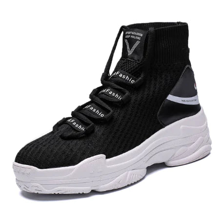 Spring New Couple Casual High-Top Sneakers with Socks