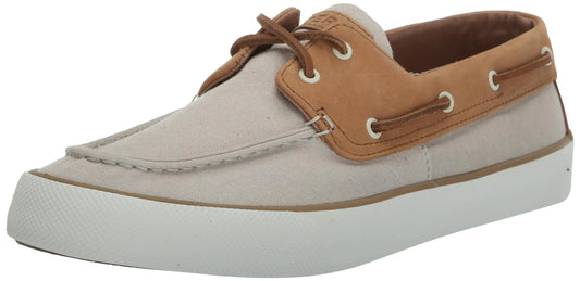 Sperry Mens Shoes Mens Bahama II Seasonal Sneaker Taupe Linen 7