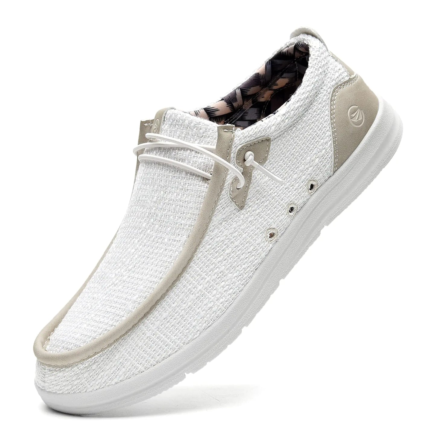 MEHOTO Mens Slip On Loafers | Arch Support Insole | Mens Shoes | Comfortable Light-WeightSize 13 White