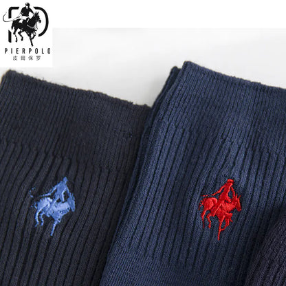 High-Quality Men's Casual Cotton Socks - 5 Pairs