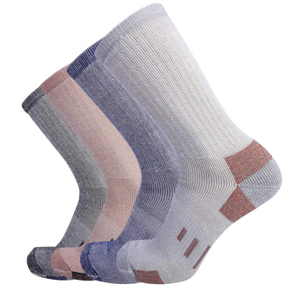 EnerWear 4P Pack Mens Merino Wool Crew Socks(US 10-13 Mix Color)