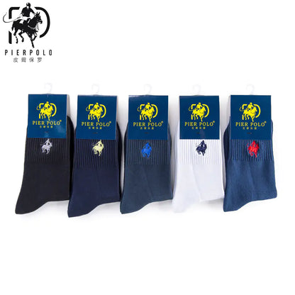 High-Quality Men's Casual Cotton Socks - 5 Pairs