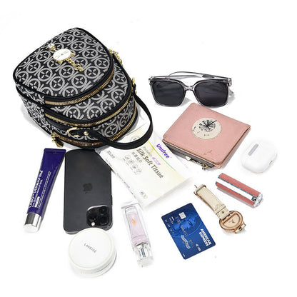 High Quality Retro Vintage Bag - Women's Leather Handbag Retro Style Zipper Closure Latest Fashion Ladies Accessory