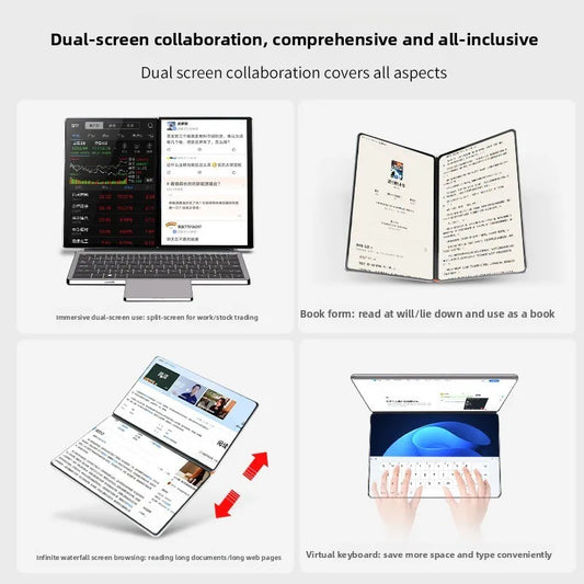 The 12th generation 11-inch dual-screen laptop can be touched, light and thin, dual-screen design