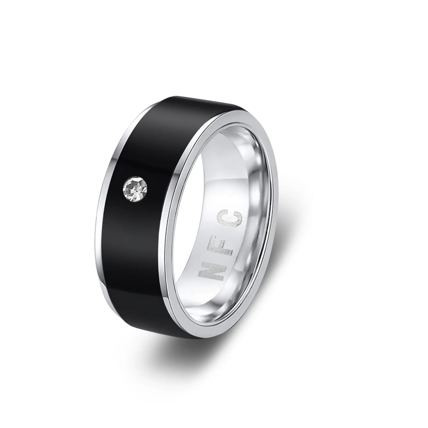 Titanium Steel Smart Ring with Phone Tag Feature