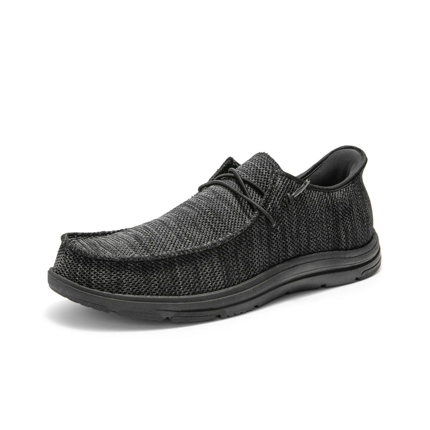 Bruno Marc Hand Free Mens Casual Loafers Mens Stretch Lace Up Slip On Shoes Arch Support Non Slip Barefoot Shoes for Men Comfortable & Light-WeightSize 9.5All BlackSBLS2408M