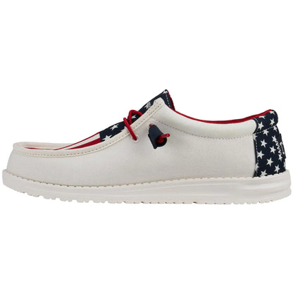 Hey Dude Mens Wally Americana Americana Size 7 | Mens Shoes | Men Slip-on Loafers | Comfortable & Light-Weight