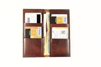 Bifold Long Leather Wallet