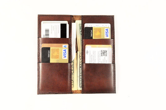 Bifold Long Leather Wallet