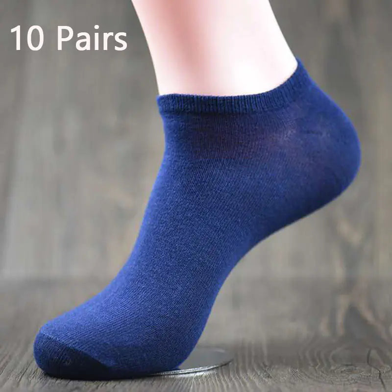 Men's Cotton Casual Low Cut Socks for All Seasons