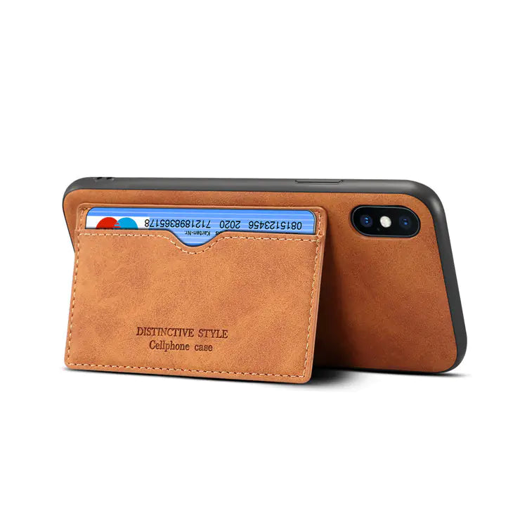 Phone Case, Leather Wallet Case with Card Slots