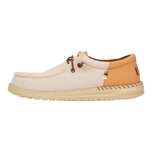 Hey Dude Mens Wally Funk Nylon Craft Tobacco Brown Size 8 | Mens Shoes | Men Slip-on Loafers | Comfortable & Light-Weight