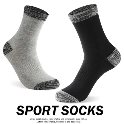 6 Pairs of Men's Cotton Winter Socks - Casual & Warm