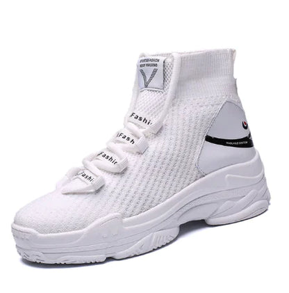 Spring New Couple Casual High-Top Sneakers with Socks