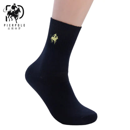 High-Quality Men's Casual Cotton Socks - 5 Pairs