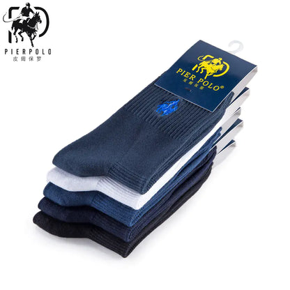 High-Quality Men's Casual Cotton Socks - 5 Pairs